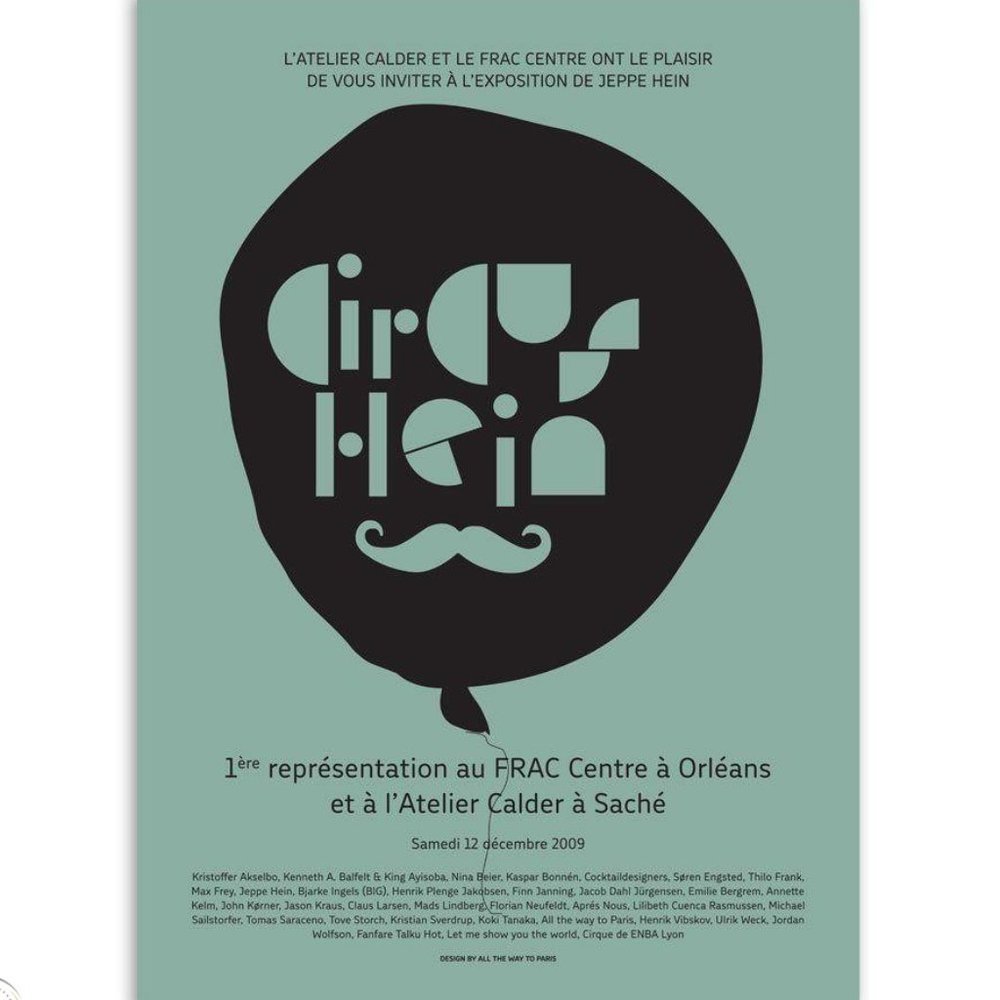 Circus Hein poster by ATWTP, green version, 50 x 70